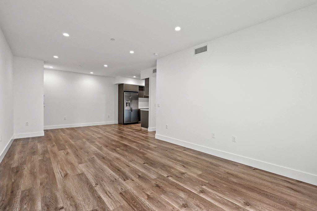 Open-Concept Kitchen, Dining, and Living Room Space