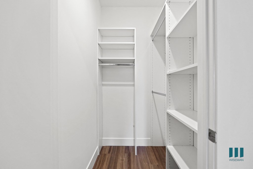 Walk-In Closet with Built-In Organizers