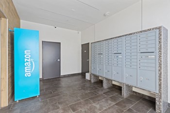 Lobby Area, Resident Mailboxes, and Amazon Package Locker