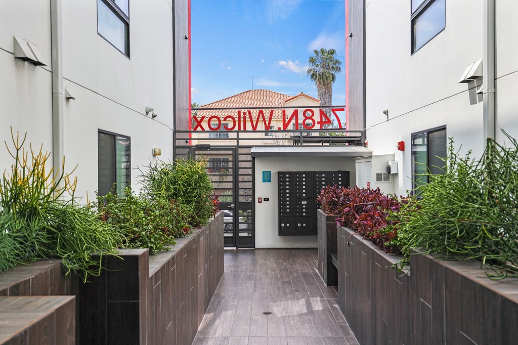 Interior Courtyard and Resident Mailboxes