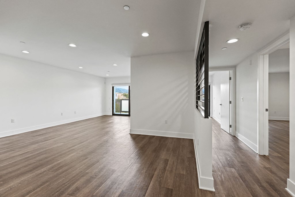 Open-Concept Kitchen, Dining, and Living Room Areas