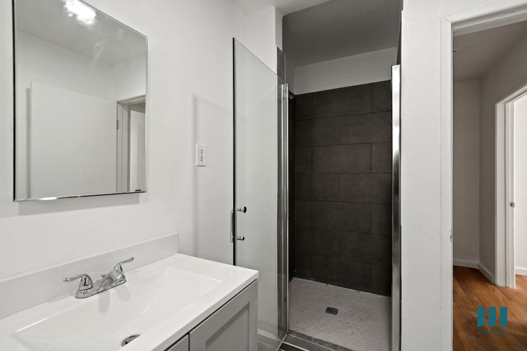 Bathroom with Shower and Glass Door