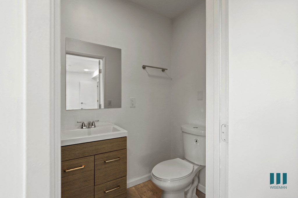 Bathroom with Vanity Cabinet Storage
