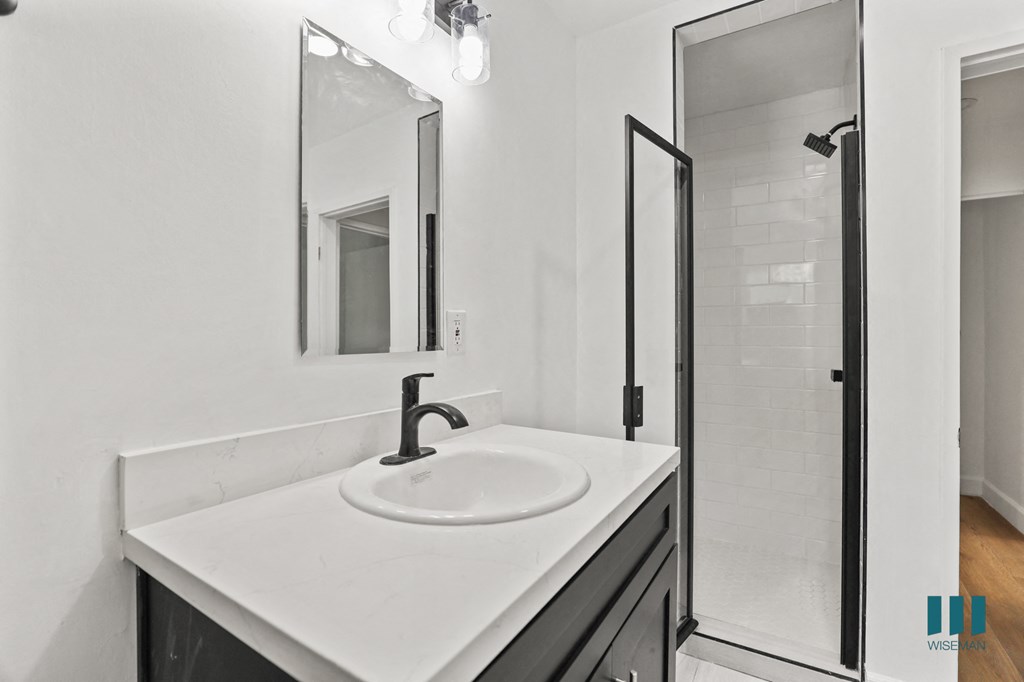 Bathroom with Stand-In Shower with Glass Door