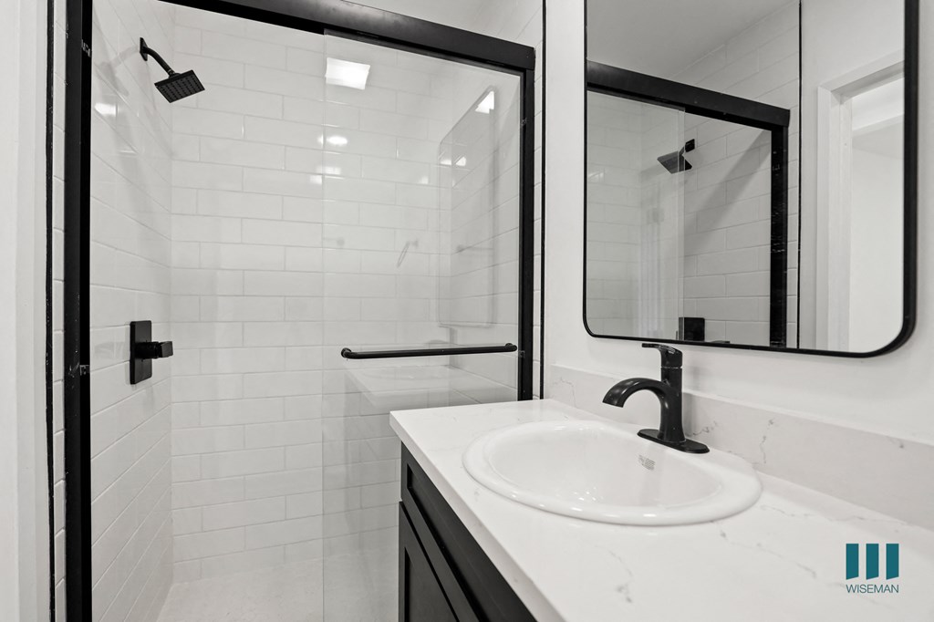 Bathroom with Stand-In Shower and Glass Door