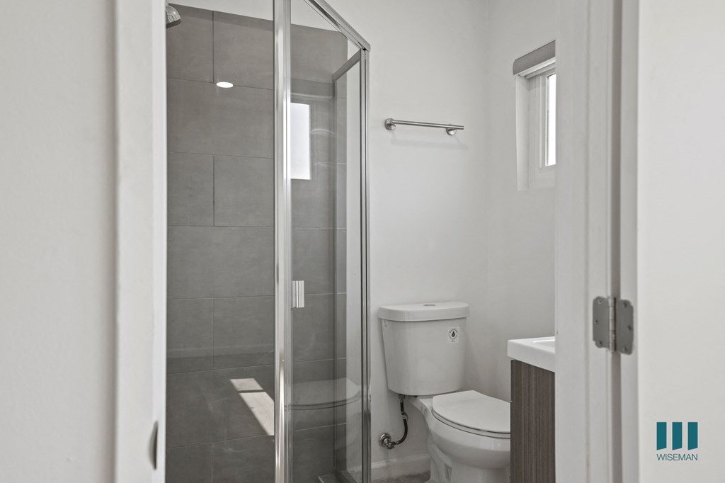 Bathroom with Stand-In Shower and Glass Door