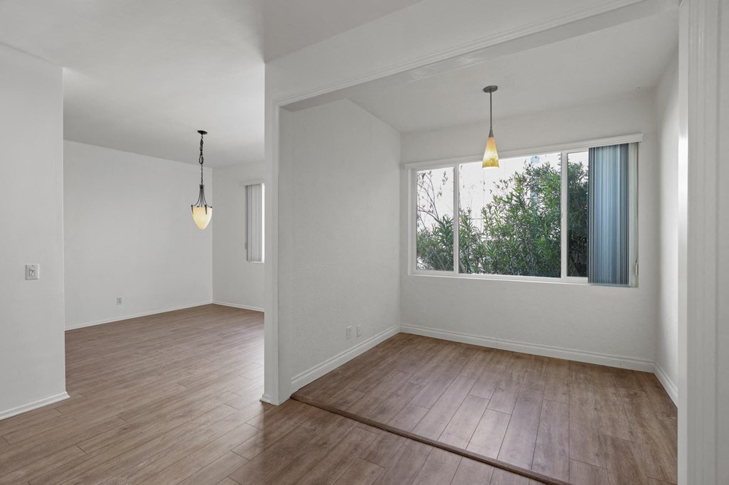 Open-Concept Dining, Living Room, and Office Space