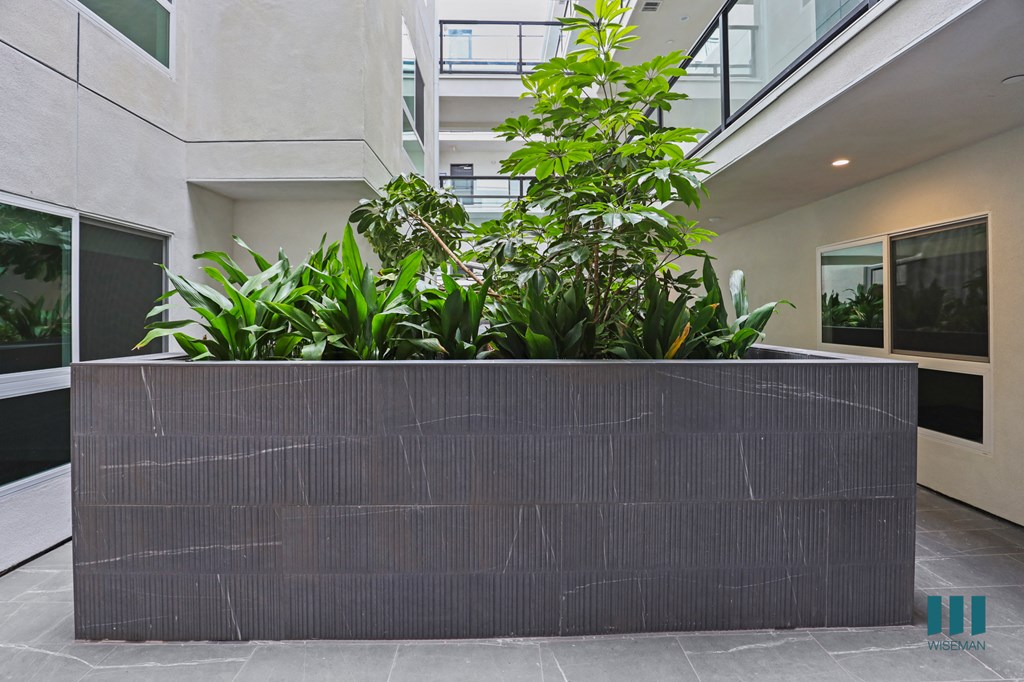 Planters inside the Interior Courtyard
