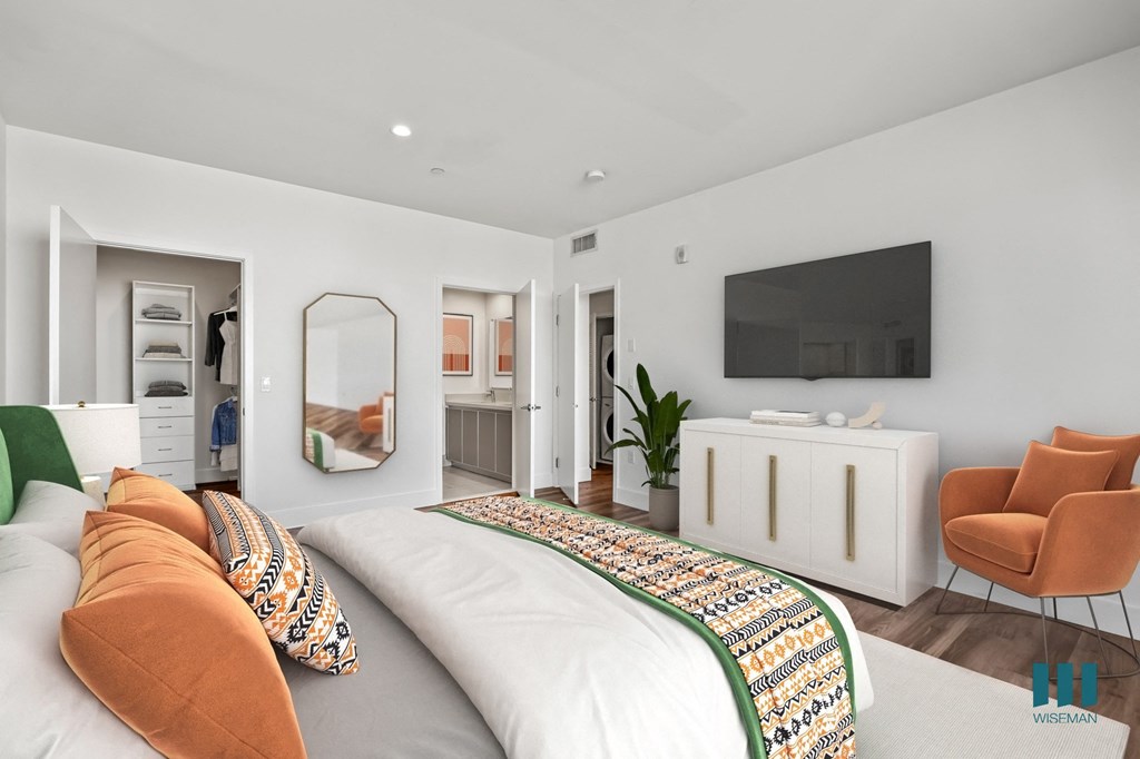 Bedroom with Bathroom and Walk-In Closet with Built-In Organizers Bedroom with Bathroom and Walk-In Closet with Built-In Organizers
