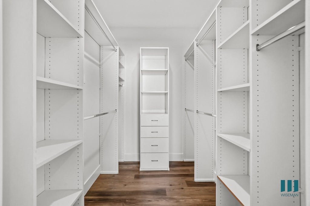 Walk-In Closet with Built-In Organizers