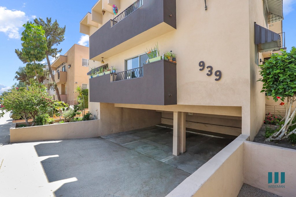 Front Entrance and Covered Resident Parking of Alfred Atlas