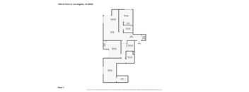 A floor plan of a building at 1500 HI Point St, Los Angeles, CA 90035.