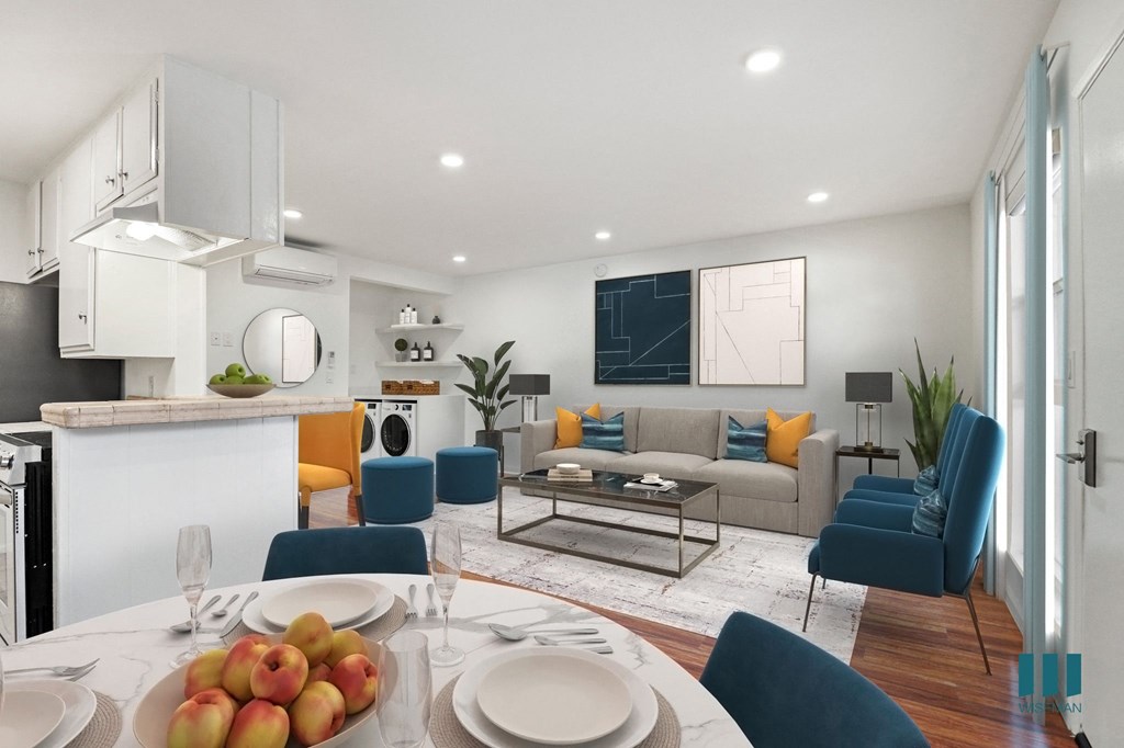 Open-Concept Kitchen, Dining, and Living Room