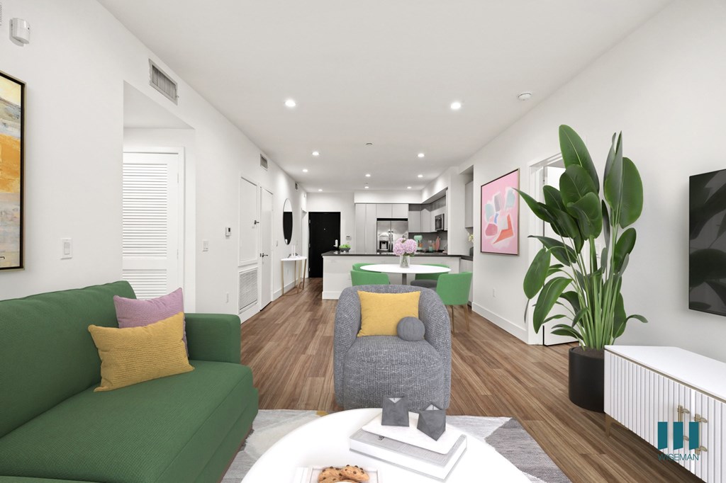 Open-Concept Living, Dining Room, and Kitchen