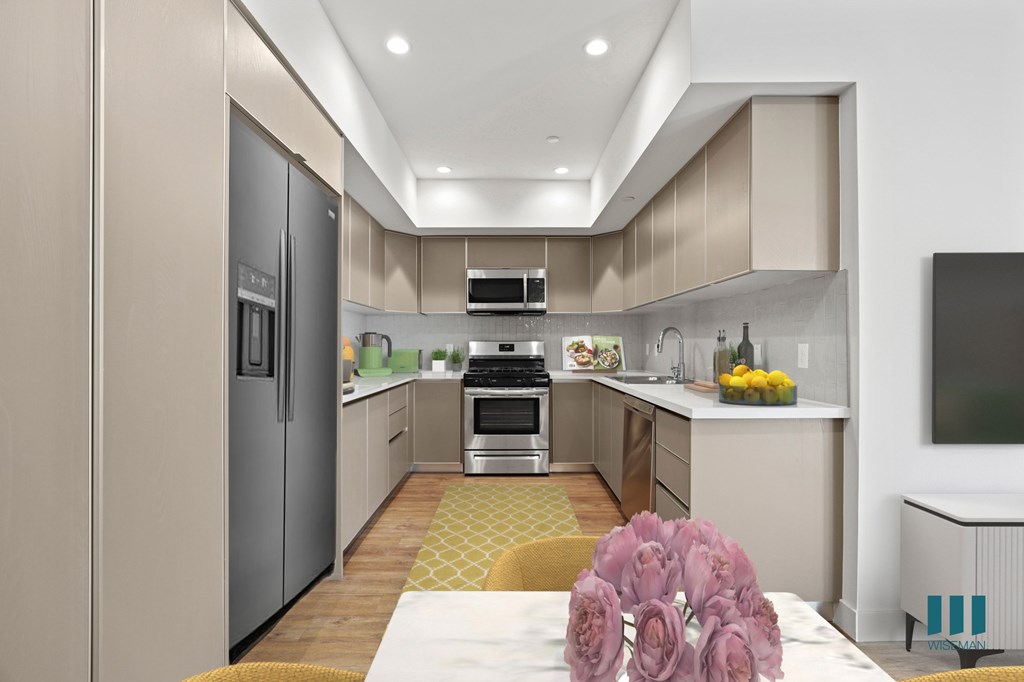 Large-Size Kitchen with Energy-Efficient Appliances and Ample Cabinet Storage