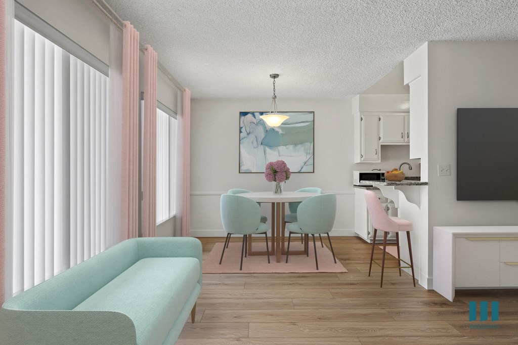 Dining Room with Large-Size Windows