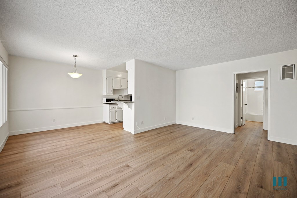 Kitchen and Open-Concept Dining and Living Room