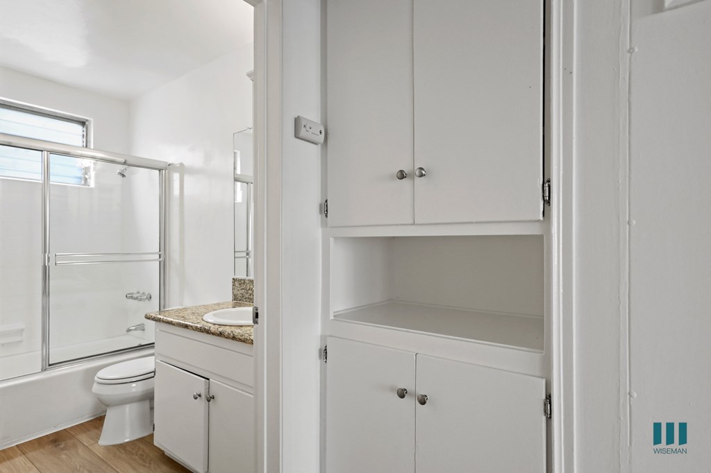 Hall Storage Cabinets and Bathroom