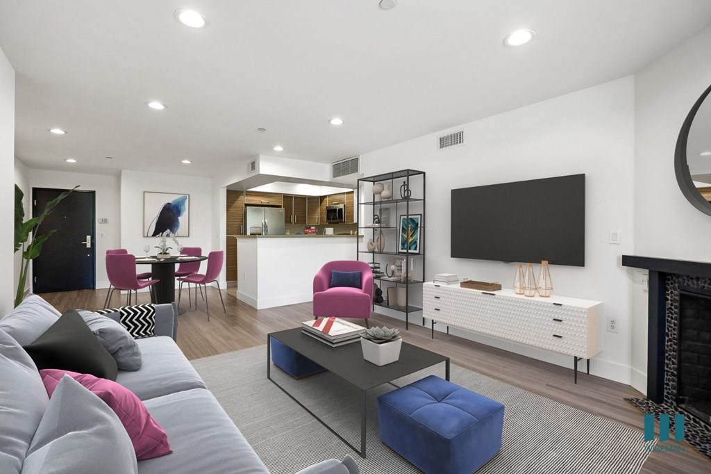 Open-Concept Kitchen, Dining, and Living Room