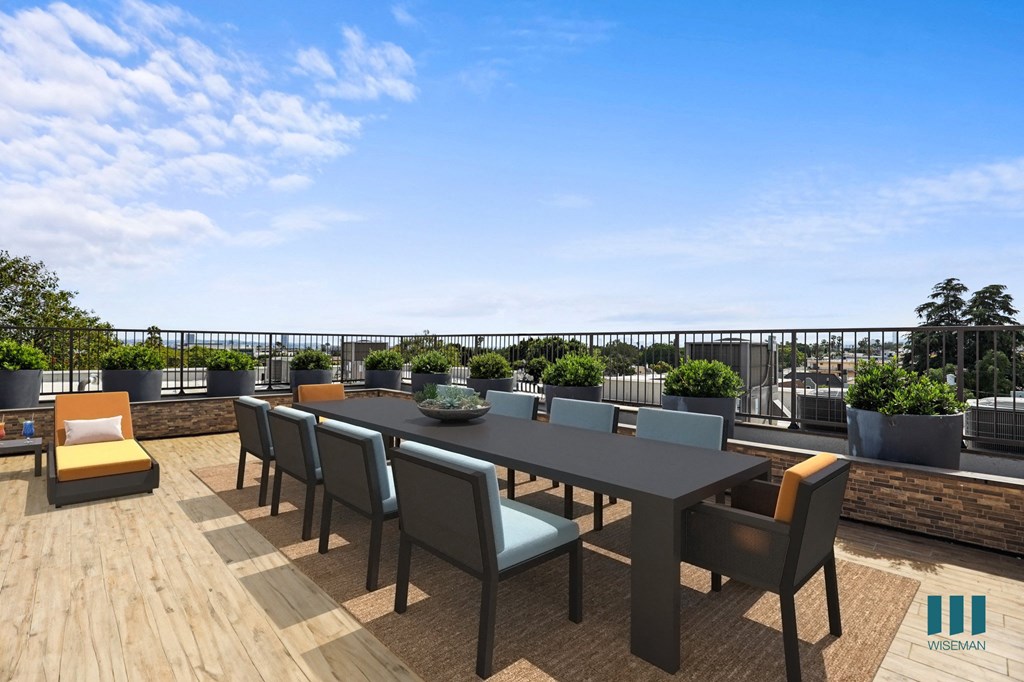 Rooftop Terrace with Large-Size Dining Table