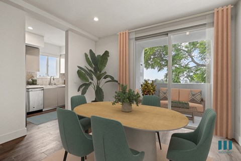 Kitchen, Dining, and Patio