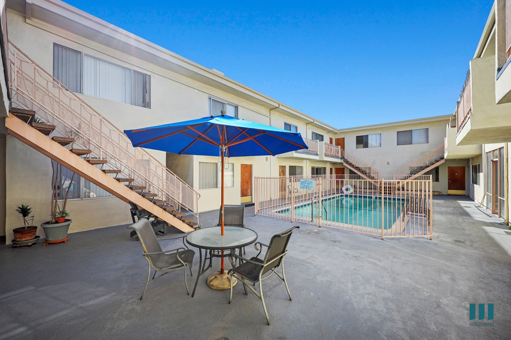 Interior Courtyard with Pool and Seating Area