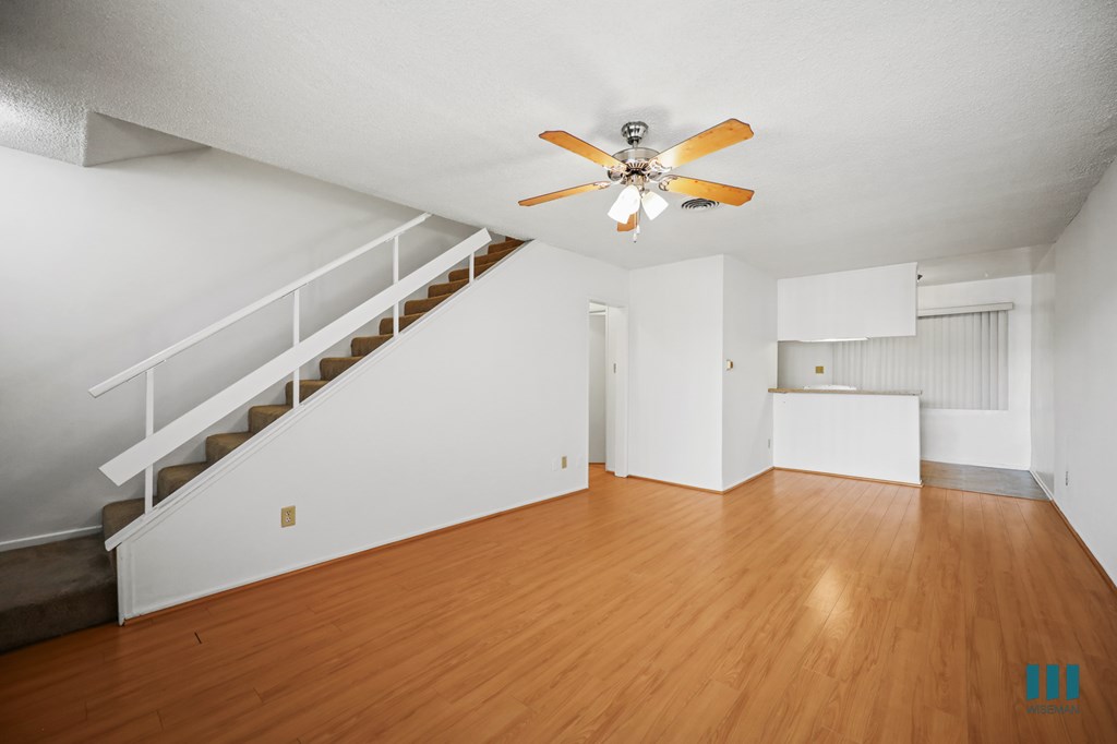 Living and Dining Room Space with Vinyl Flooring