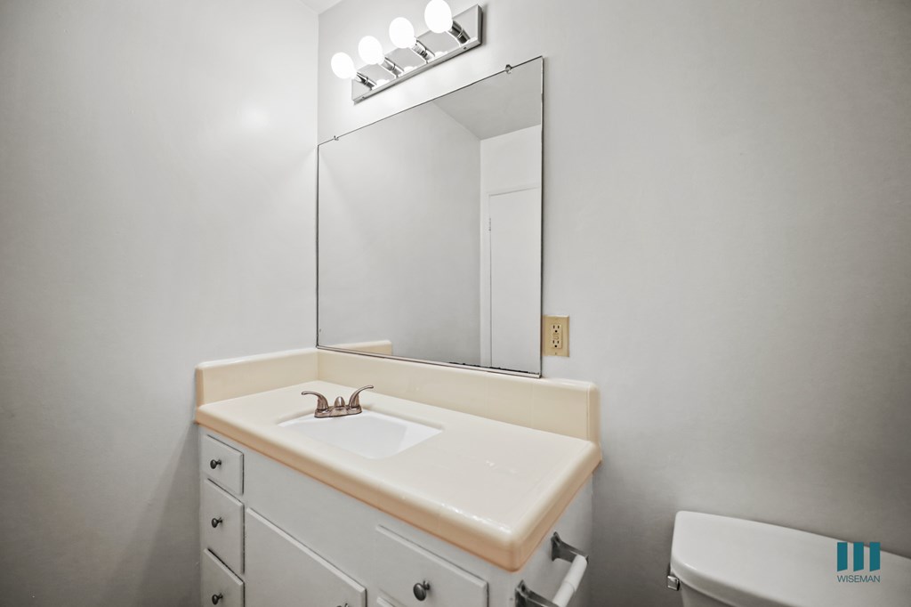 Bathroom with Vanity Cabinet Storage