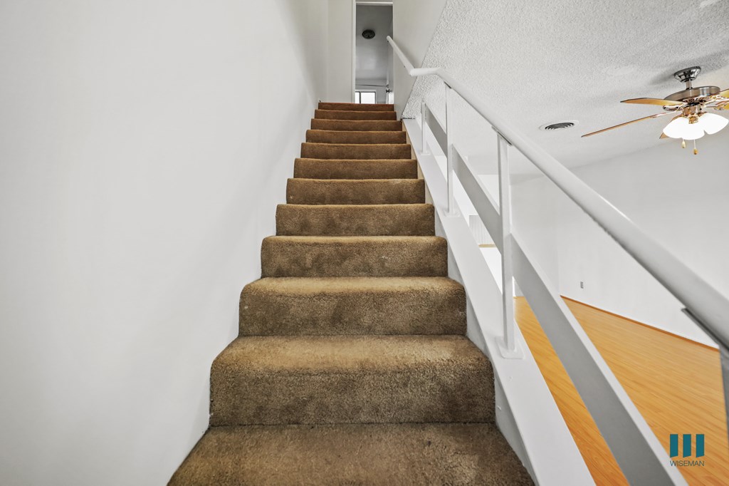 Staircase to the Upper Level of a Townhome
