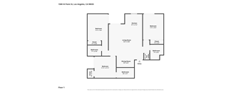 A floor plan of a two-story house with a garage.
