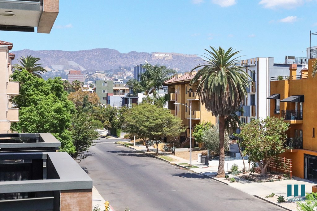 Upper-Level Patio View of Hollywood Sign