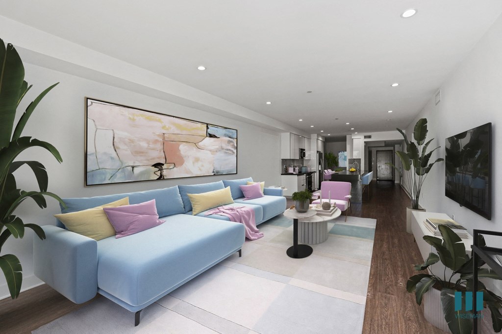 Open-Concept Living Room, Dining, and Kitchen