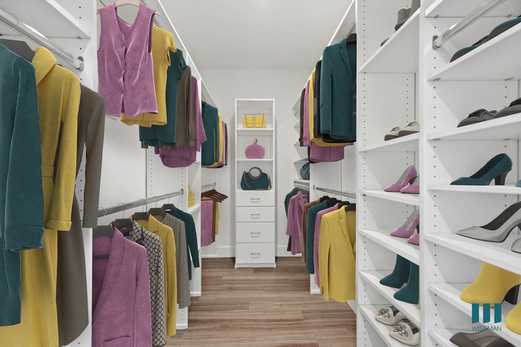 Walk-In Closet with Built-In Organizers