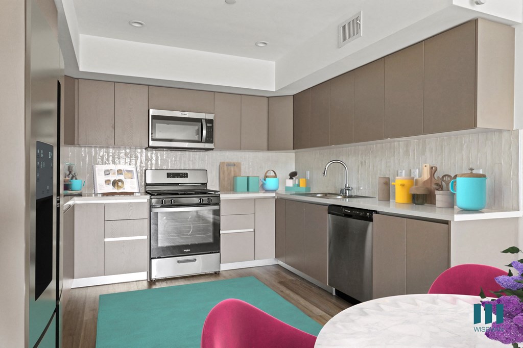 Full-Size Kitchen with Energy-Efficient Appliances and Ample Cabinet Storage