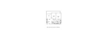 A floor plan of a house with labeled rooms such as Living, Dining, and Kitchen.