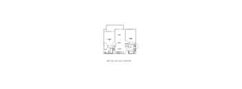 A floor plan of a house with labeled rooms such as "DINING" and "KITCHEN".