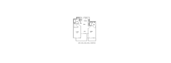 A floor plan of a house with labeled rooms and dimensions.