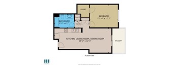 Chestnut Floor Plan at Ogden Garden by Wiseman, Los Angeles, CA, 90036