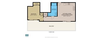 Elm Floor Plan at Ogden Garden by Wiseman, Los Angeles, 90036