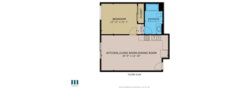 Palm Floor Plan at Ogden Garden by Wiseman, Los Angeles, 90036