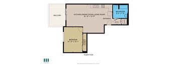 Apple Floor Plan at Ogden Garden by Wiseman, Los Angeles, 90036