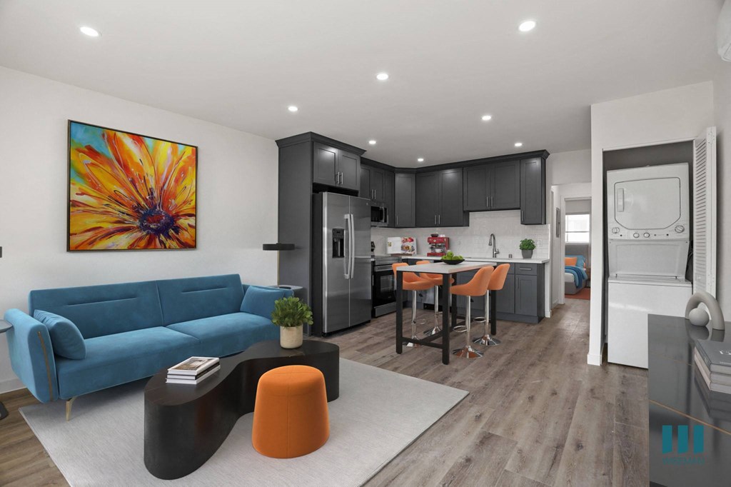 Open-Concept Kitchen, Dining, and Living Room