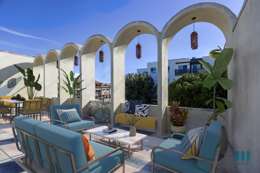 Ohio Sawtelle Rooftop Terrace with Seating Area