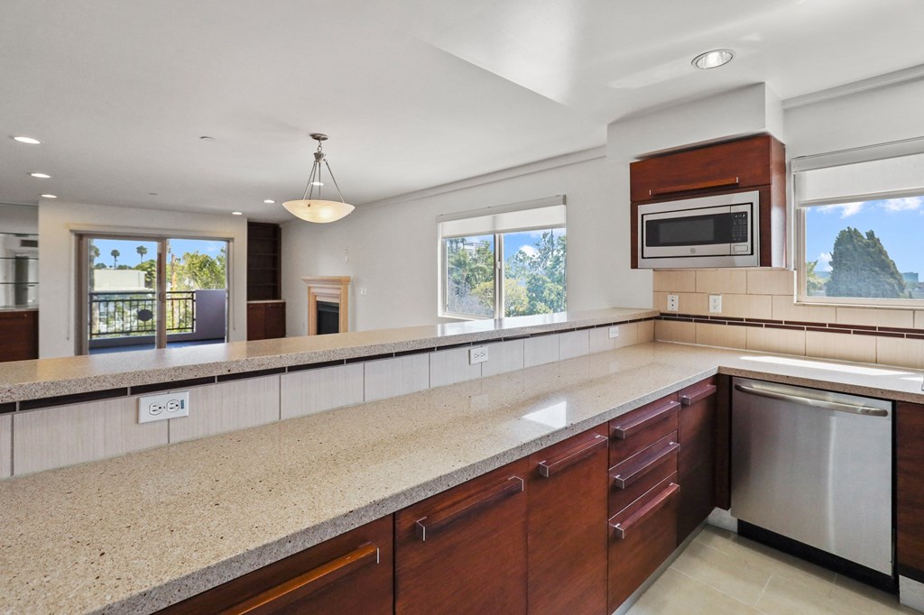 Open-Concept Kitchen, Dining, and Living Room Spaces