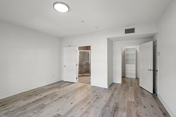 Large Bedroom with a Walk-In Closet and Vinyl Flooring - Photo Gallery 26