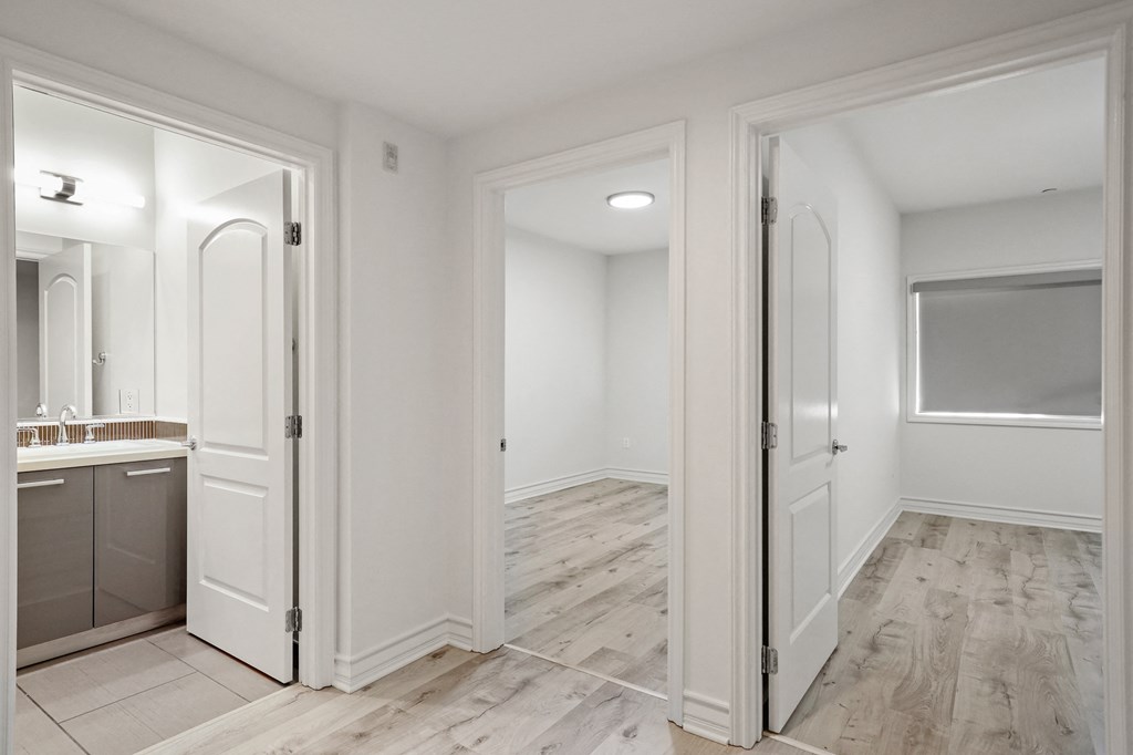 Hallway Entrance to Bedrooms and a Bathroom