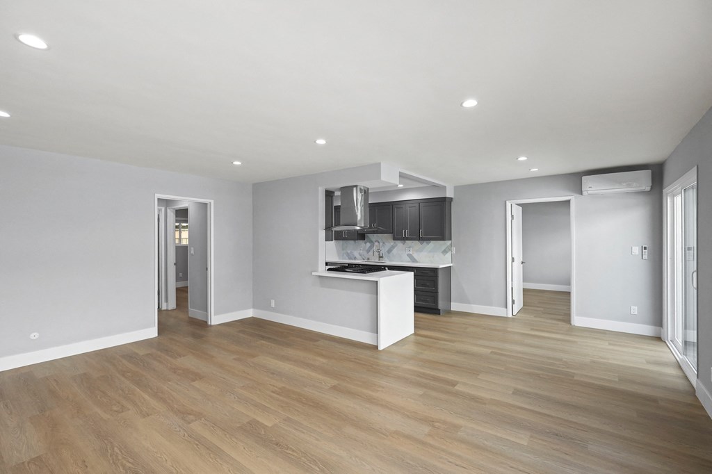 Open-Concept Kitchen, Dining, and Living Room Space