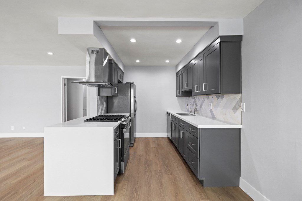 Full-Size Kitchen with Energy-Effcient Appliances and Ample Cabinet Storage