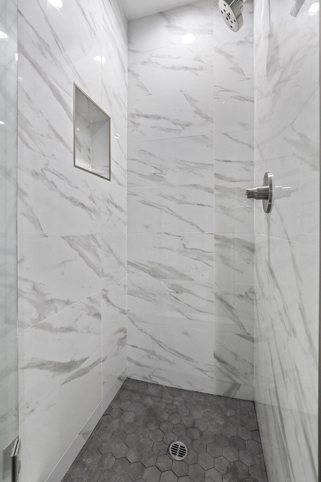 Stand-Up Shower with Glass Door