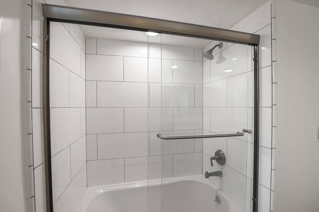 Full-Size Bathtub with Glass Doors